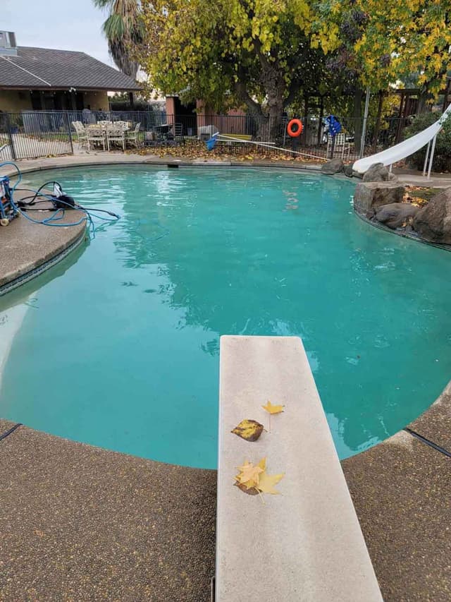 Matt at work on a pool